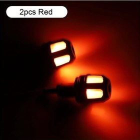 Resim Willowhaven 2 Adet Kırmızı Evrensel Motosiklet Led Far - Ayarlanabilir Askı, Parlak Gece Sürüş Işığı 