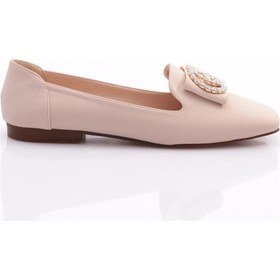 Resim Dgn K065 Kadin Tokali Babet Bej Nubuk 