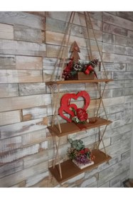 Resim Penta Zeka 3 Katlı Ipli Raf (kitaplık/çiçeklik) 