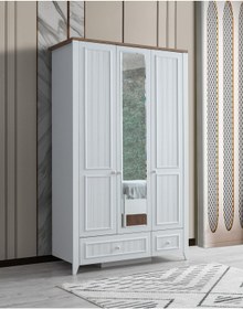 Resim Erezogulları Mobilya Yalı Modern 3 Kapaklı Aynalı Elbise Dolabı 125*60*211 