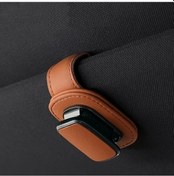 Resim Cloud011 1 Adet Yüksek Kalite Suni Deri Güneşlik Klipsi Dayanıklı Gözlük Tutucu Evrensel Otomobil İçi Aksesuar Turuncu 