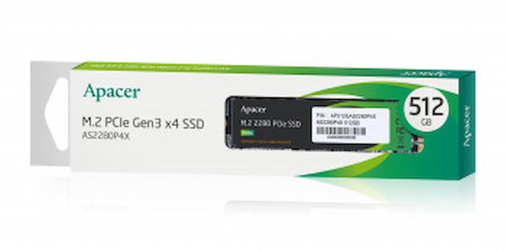 Apacer AP512GAS2280P4X-1 512 GB M.2 PCIe NVMe Gen3 SSD