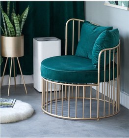 Resim Püff Konsept Sanat & Dekorasyon Selinda Tasarım Metal Berjer 