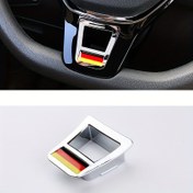 Resim Krom VW Direksiyon Simge, ABS Reçine, Rline, Tiguan, Passat B7 B8 CC, Jetta, Golf 7 MK7, GTI, Polo, Araba İç Aksesuarı 
