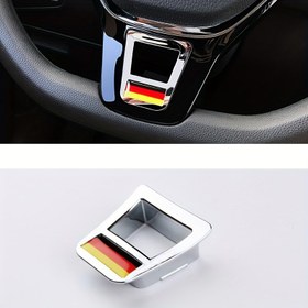 Resim Krom VW Direksiyon Simge, ABS Reçine, Rline, Tiguan, Passat B7 B8 CC, Jetta, Golf 7 MK7, GTI, Polo, Araba İç Aksesuarı 