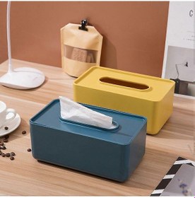 Resim 1 Adet Ev Tipi Mendil Kutusu Masaüstü Mendil Kabı Tuvalet Su Geçirmez Mendil Kutusu Mendilsiz Mavi 