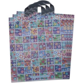 Resim No 4 40X50 Yumuşak Saplı Çiçek Desenli Takviyeli Elgeçme Poşet 