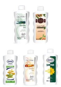 Resim Ersağ Argan Aloe Vera + Bio + Papatya+ Greyfurt Şampuan Seti 5 x 300 ML 