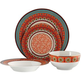 Resim Lucky Art Celeste Bone 24 Parça Yemek Takımı 