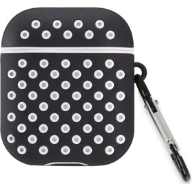 Resim Apple Airpods 3 (3.nesil) Spor Delikli Kılıf - Siyah-Beyaz 