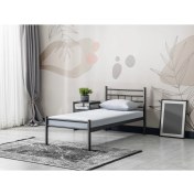 Resim Evger K70 Siyah Metal Karyola Tek Kişilik Yataksız 