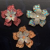 Resim 1 adet Çiçek Taşlı Payetli Yama Giysiler için Kristal Aplike Elbise üzerine Dikmek için 