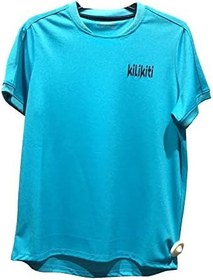 Resim Unisex Spor T-Shirt Bisiklet Yaka Turkuaz 