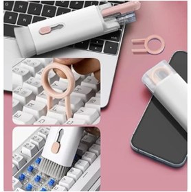 Resim Ellesill 7 in 1 Çok Fonksiyonlu Temizlik Kiti - Klavye, Ekran ve Kulaklık Temizleyici - TechClean 