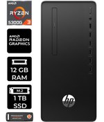 Resim HP PRO TOWER 295 G9 E6D391EA258 R3 5300G 12GB RAM 1TB SSD RX550 4GB W11P MASAÜSTÜ BİLGİSAYAR 