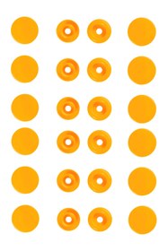 Resim SeraSelin 100 Adet Plastik Çıtçıt Sarı Çıtçıt T5=12,4 mm DİKİŞSİZ Kolay Takılır Sarı Çıt Çıt Seti 