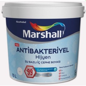 Resim Marshall Antibakteriyel Hijyen İç Cephe Duvar Boyası 15 L 20 KG - Mentol 