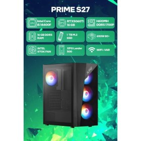Resim Game Garaj Prime S27 Intel Core I5 14400F 16GB Ram 1tb SSD RTX5060TI 16GB Freedos Oyuncu Oem Paket 