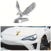 Resim Tongdashop 3d Metal Araba Çıkartması Uçan Kartal Motor Kapağı Dekoratif Silvery Evrensel Logo 