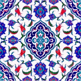 Resim Kütahya Çini Yapı Tasarım AC44 20X20 cm 4 Adet Çini Karo 