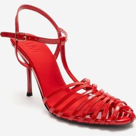 Resim Luvishoes Pasıon Kırmızı Rugan Kadın Topuklu Ayakkabı Kırmızı 