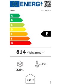 Resim Uğur UDD 300 SCE 229 LT Eğik Sürme Düz Camlı Muhafaza Dolabı 