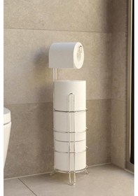 Resim Teknotel MG093 Ayaklı Yedekli Wc Tuvalet Kağıtlık Krom 