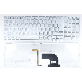 Resim Sony Vaio Sve151, Sony Sve171 Sve171G11M Uyumlu Klavye Beyaz Back 