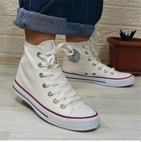 Resim Fiyra 555 Beyaz Uzun Unisex Sneaker Keten Spor Ayakkabı 001 