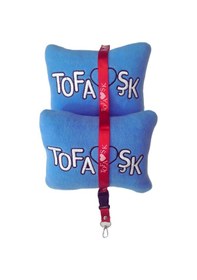 Resim Tofaş Uyumlu 5 Parça Nakışlı Siyah Oto Halı Paspas / Tofaş Uyumlu Araç Seyahat Boyun Yastığı & Oto Ayna Askısı 