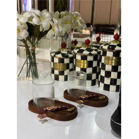 Resim Sammwood 4 Lü Ahşap Tepsi Çay Tepsisi Kahve Tepsisi Sunum Tepsisi Sunumluk 