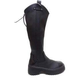 Resim Pierre Cardin Pierre Cardin Siyah Streç Deri Kadın Çizme Bot Ayakkabı 
