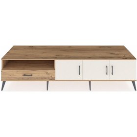 Resim Kronos Tv Ünitesi 3 Raflı Tek Çekmeceli 3 Kapaklı 220x59x51 Çam-aytaşı/çam Aytası/atlas Çam - Atlas Çam 