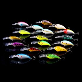 Resim 18 adet Rocker Minnow Crankbaits - 10cm / 14g Sert Balıkçılık Yemleri ile 3 Üçlü Kanca, Bas Alabalık Levrek Tatlısu Tuzlu Su Balıkçılığı için Canlı Çok Renkli Gerçekçi Gözler, Spor Olta Takımı | Gerçekçi Balık Tasarımı | Dayanıklı Balıkçılık Yemleri 