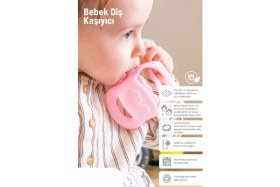 Resim Ulugo Pembe Bebek Silikon Diş Kaşıyıcı 