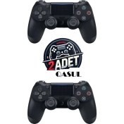 Resim Ps 4 Kablosuz Joystick Pc Uyumlu Titreşimli Oyun Kolu 2-Adet Logosuz 