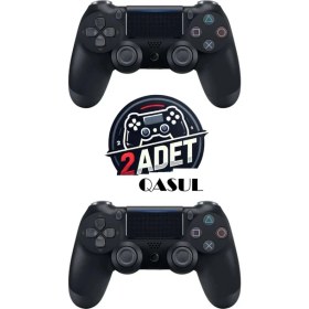 Resim Ps 4 Kablosuz Joystick Pc Uyumlu Titreşimli Oyun Kolu 2-Adet Logosuz 