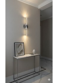 Resim Bhbackhome Bubbleflux Şık Tasarım Modern Ledli Aplik 40 Cm Pilli Gümüş 