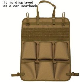 Resim Xuweiwei Laser Black Camouflage Araç Koltuğu Organizatörü Dayanıklı Çok Cepli Kampçılık Ve Outdoor Aksesuar 