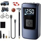 Resim Motion003 Kablosuz Dijital Ekran Led Işıklı Taşınabilir Araba Bisiklet Lastik Pompası Usb 