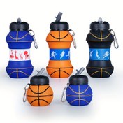 Resim One Piece 550ml/18.6oz Katlanabilir Basketbol Su Şişesi - Taşınabilir Sızdırmaz Kupa 