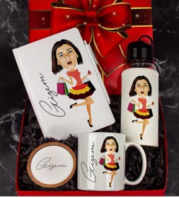 Resim Ejoya Kişiye Özel Karikatür Tasarım Hediye Paketi 96646 