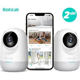Resim Botslab 360+ C211 2k Pro Mini Bundle Wifi 360 Akıllı Güvenlik Kamerası Bebek Monitörü Evcil Hayvan Kamerası İç Mekan Kamerası Ip Kamera 2'li Paket D 