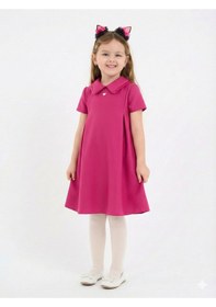 Resim Xo Kids Kız Çocuk Elbise 4-8 Yaş 9222 Pembe 