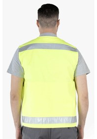 Resim Reflektörlü Çok Cepli Haritacı Yeleği 