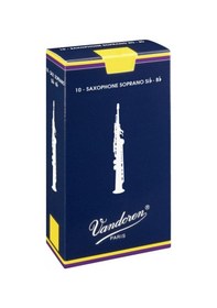 Resim Vandoren Sr203 Traditional Soprano Saksafon Kamışı No: 3.0 Profesyonel - 10'lu Kutu Mavi Kutu, Tutarlı Malzeme Kalitesi Ve Kararlı Ses Üretimi 