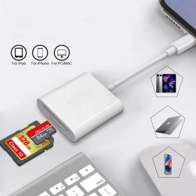 Resim Mettzchrom iphone 14 13 12 11 Serilerine Uyumlu Micro Sd Hafıza Kart Okuyucu Lightning Girişli B 