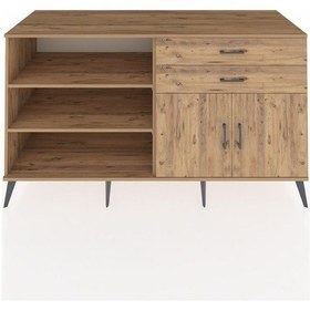 Resim Kronos Konsol 3 Raflı 2 Çekmeceli 2 Kapaklı 176x59x99 Çam-çam Çam-çam 