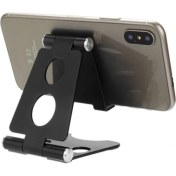 Resim Asfal Metal Açısı Ayarlanabilir Kaymaz Katlanabilir Tablet ve Telefon Tutucu Stand 