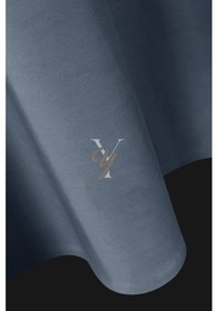 Resim İpek Kadife Fon Perde V-15 İndigo İndigo 